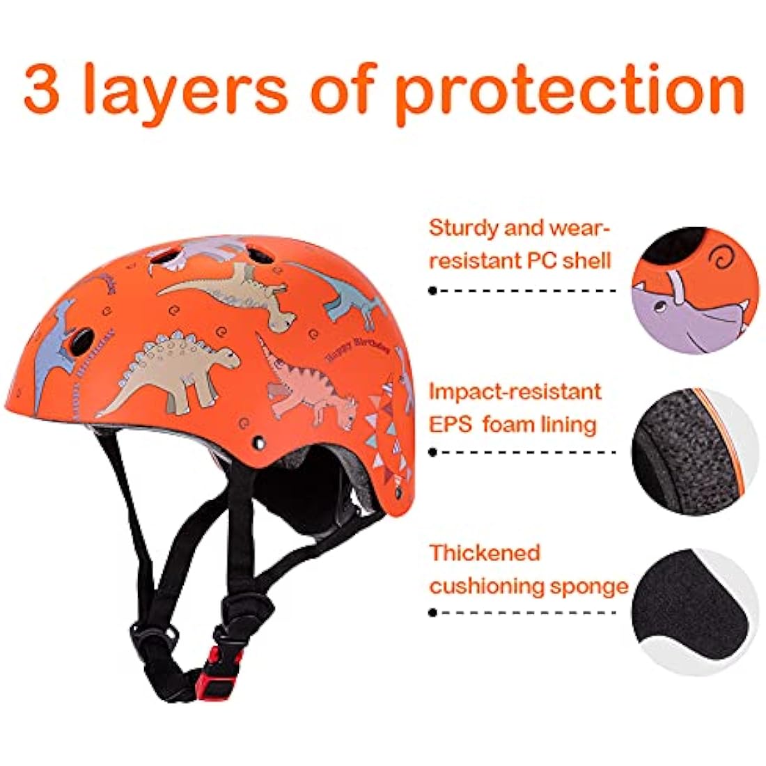 Kids Bike Helmet for 2-8 Years Old Toddler Cycle Helmet Multi-Sport Lightweight Helmet Safety Protection Gear, Gifts for Boys Girls