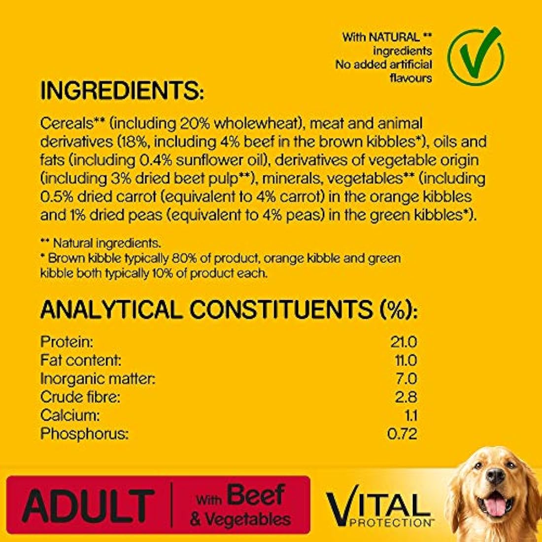 Pedigree Dog Complete Dry with Beef and Vegetable 2.6kg