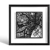 O3 DESIGN STUDIO Tokyo Marco de Papel para mapas, Black map, Black frame, 9x9 inches, Gift Boxed, 2 background color, self-changing, Paper Art