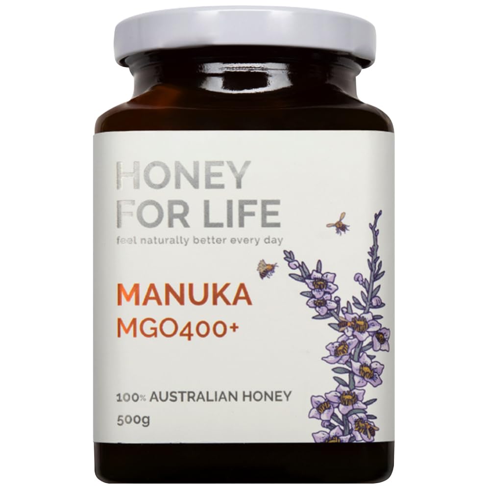 Australian Monofloral Manuka Honey Medical Grade - MGO 400+ | Raw Honey in Glass Jar | Batch Traceable | 500g by Honey for Life