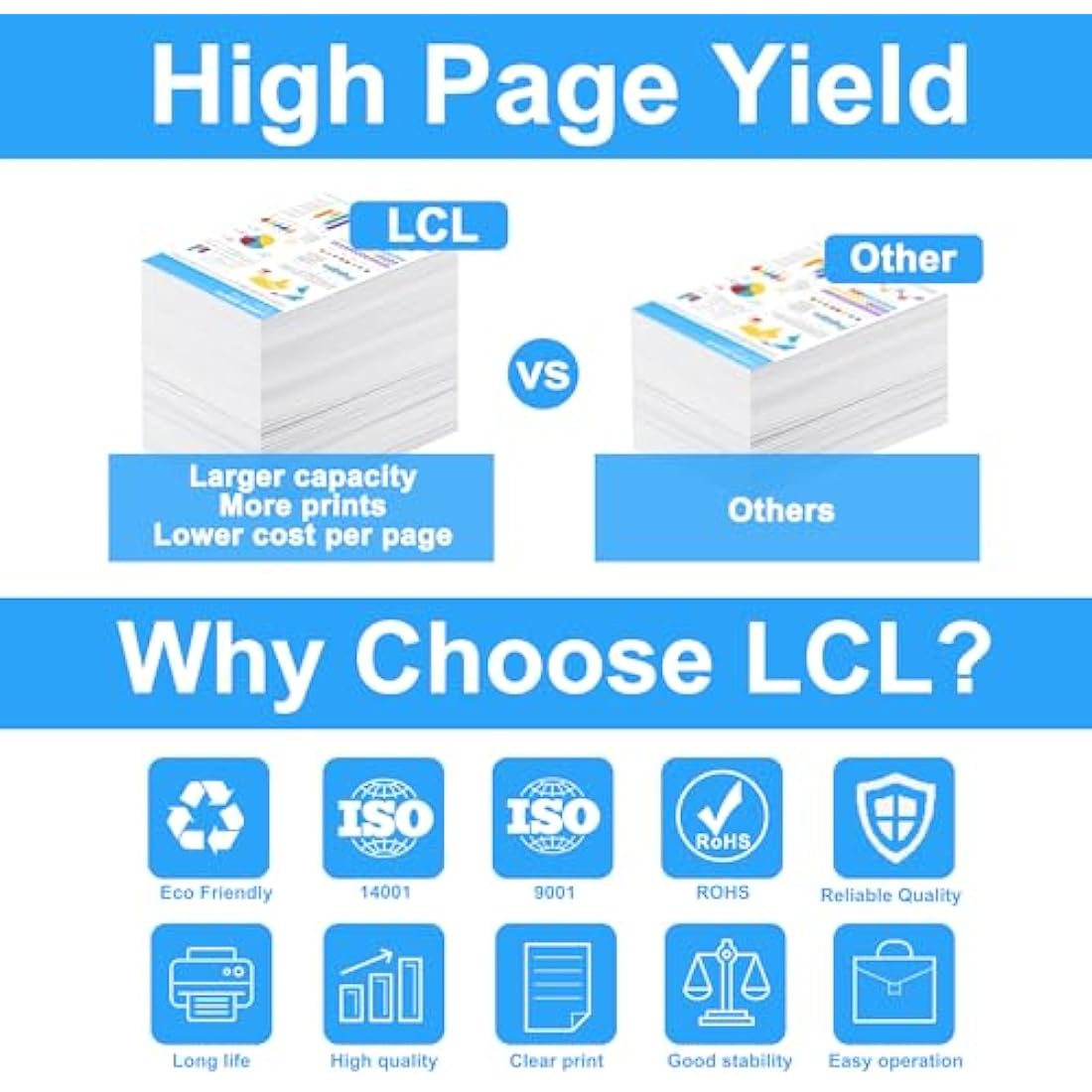 LCL Compatible Toner Cartridge 054 CRG054 CRG-054 3024C002 3022C002 3023C0021 3021C002 (4Pack KCMY) Replacement for Canon i-SENSYS LBP621cw 623cw MF643CDW MF645CX MF640C MF641CW MF642CDW MF643CDW