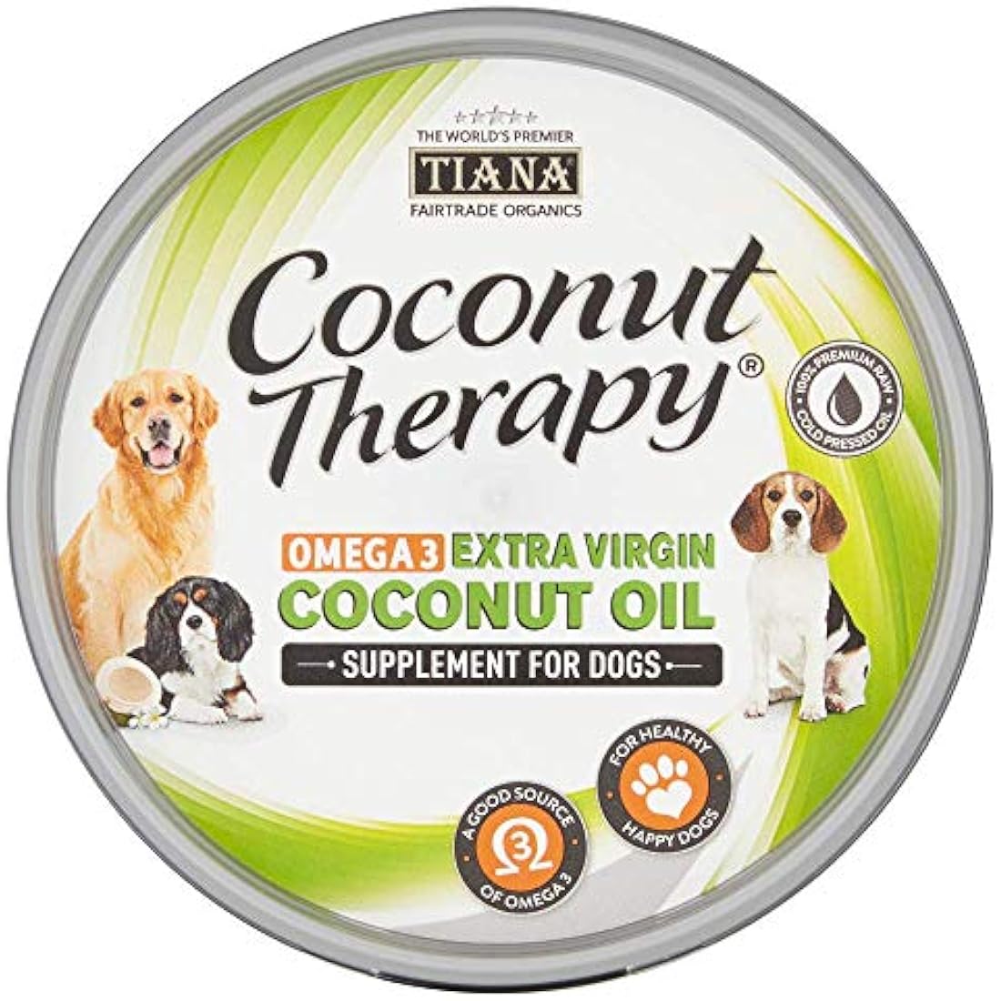 TIANA Coconut Therapy, Coconut Oil for dogs, Omega-3 Supplements for dogs, 500ml (Pack of 6)