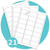 Triplast 100 x Multipurpose A4 Label Sheets - 21 Labels Per Sheet (64 x 38mm Each) - Easy Peel White Labels for Inkjet & Laser Printer - Address Labels, Shipping Labels, File Labels, DIY Stickers