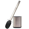 Erreke Silicone Toilet Brush with Stainless Steel Holder, Flexible TPR WC Brush for Better Cleaning, Wall Mount without Drilling, Hygienic and