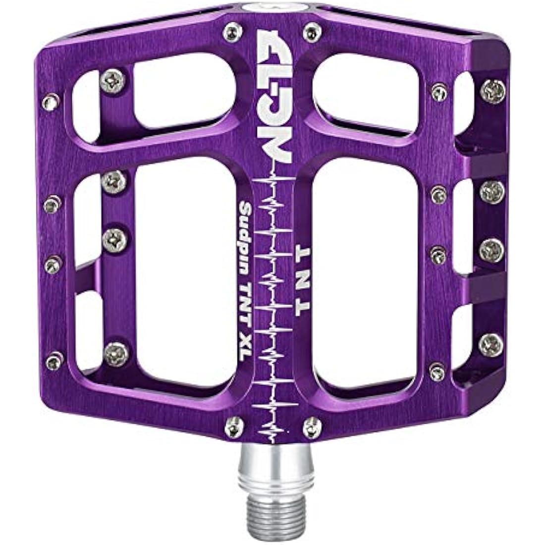 NC-17 Sudpin IV XL TNT Aluminium Platform Pedals/Mountain Bike Pedal/BMX Pedal/Flat Height 17.7 mm/Fail Safe System/Precision Bearing + Cr-Mo Axle/Includes Spare Pins