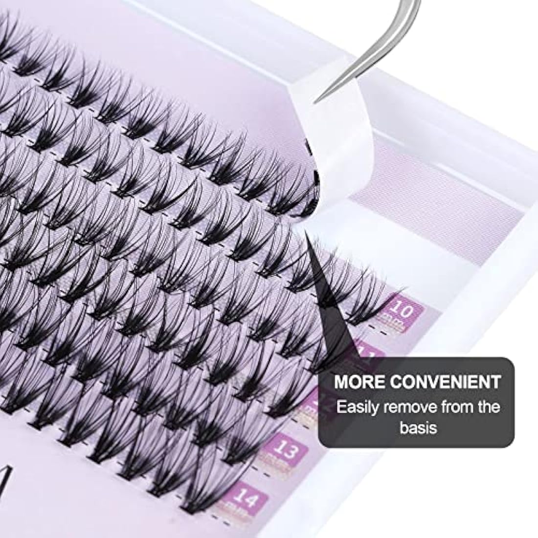 Cluster Eyelash 240pcs 40D 0.07 D Curl 11mm Cluster Eyelashes Extensions, Soft Individual Lashes Natural False Eyelashes Clusters DIY Eyelash Extension At Home (11mm, 40D-D-0.07)