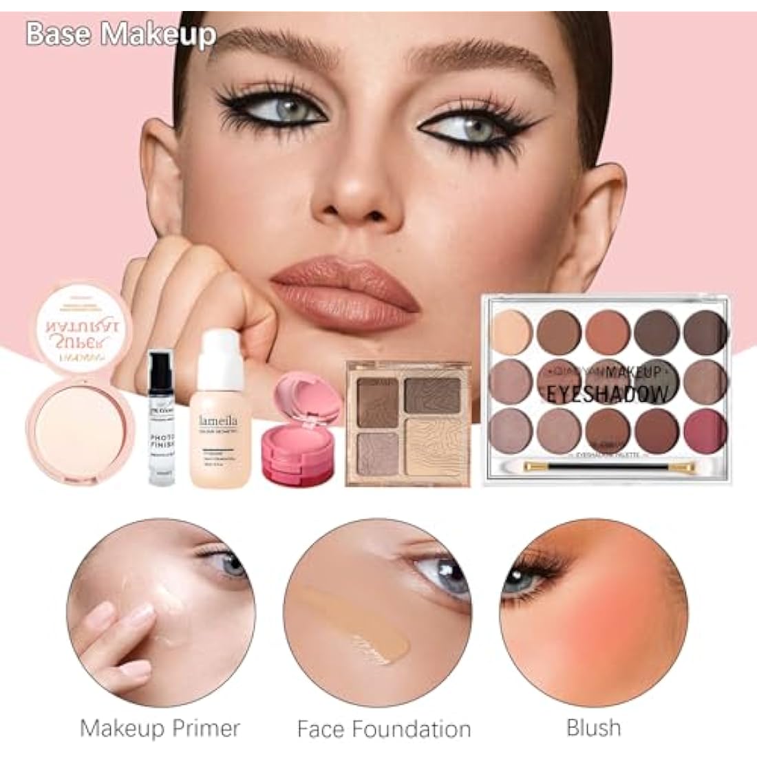 Make Up Set, Makeup Kit for Women, All In One Make up Kit, Makeup Gift Sets for Women Includes Makeup Aid Belt Foundation Eyeshadow Palette Lipstick Eyeliner Mascara Cosmetic Brush