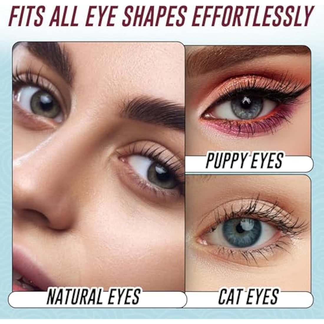 Individual Cluster Eyelashes False Extension | Ultra Thick Knotted Cat Eye Lash Clusters | Lightweight and Waterproof for a Stunning Look (Short 8 mm)