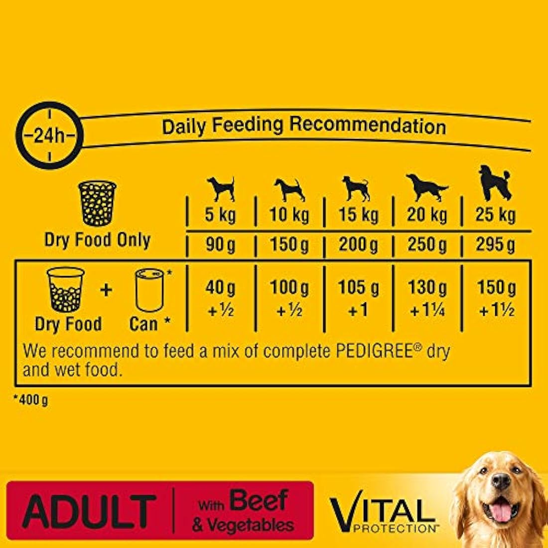 Pedigree Dog Complete Dry with Beef and Vegetable 2.6kg