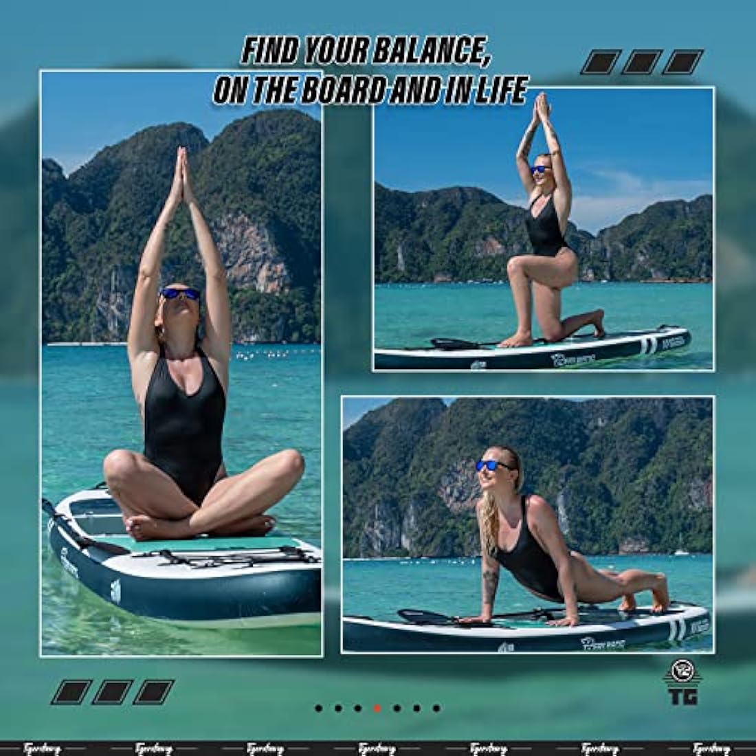TIGERXBANG Stand Up Paddle Boards 10'6" x 32" x 6"丨10' x 31" x 6" with Premium SUP Board Accessories, Inflatable Paddle Boards for Adults/Kids Stand Up PaddleBoarding