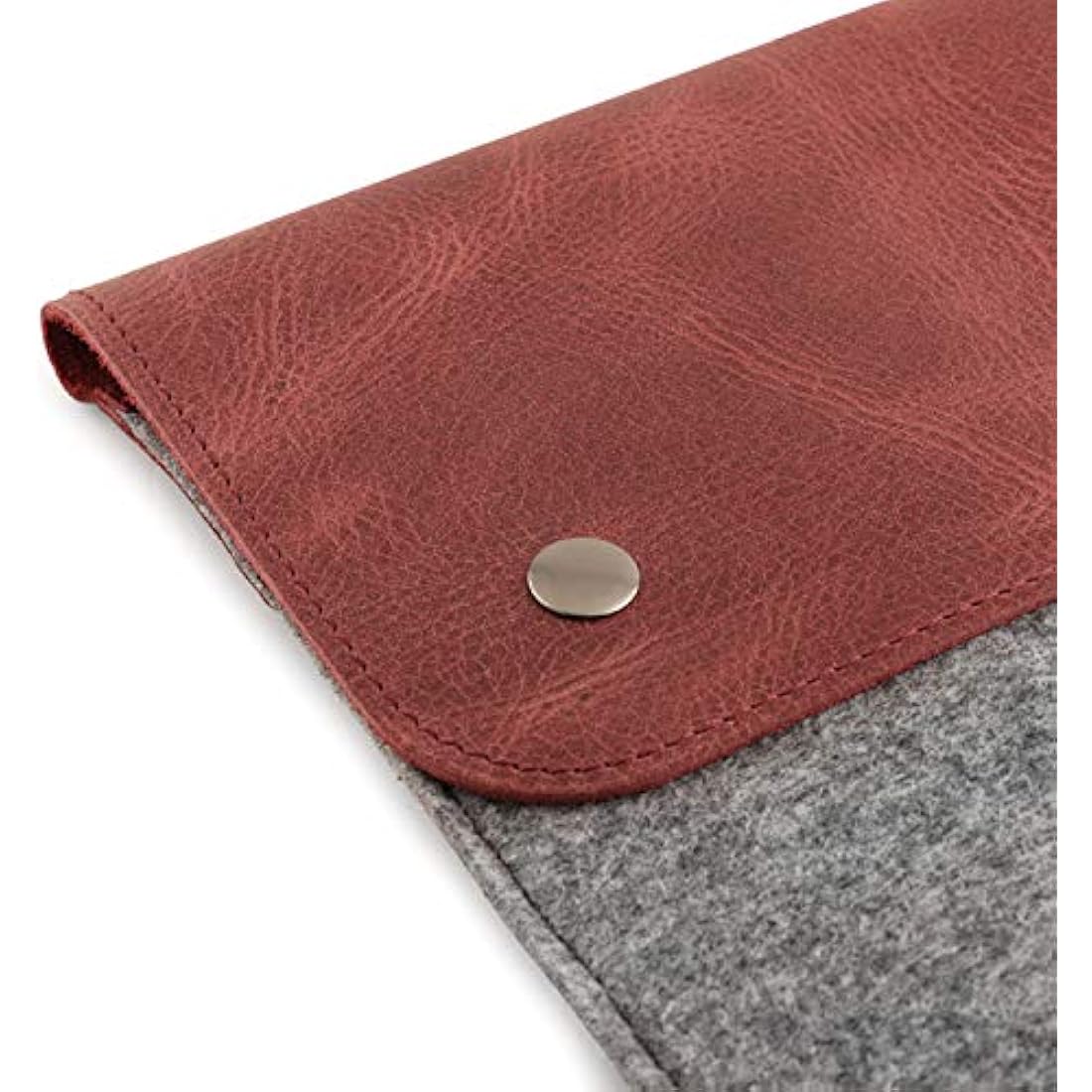 MegaGear Genuine Leather and Fleece MacBook Bag Laptop Sleeve for MacBook Pro and MacBook Air Case - 16 Inch - 15 Inch - 15.5 Inch (M2, M2 Pro, M2 Max, M1) 2020 2021, 2022 and 2023 Models