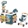 Smoby - Supermarket, Children's Shopping Trolley Included, Mechanical Scale, Electronic Functions and 42 Accessories for a full shopping experience, Suitable for kids aged 3 years and over