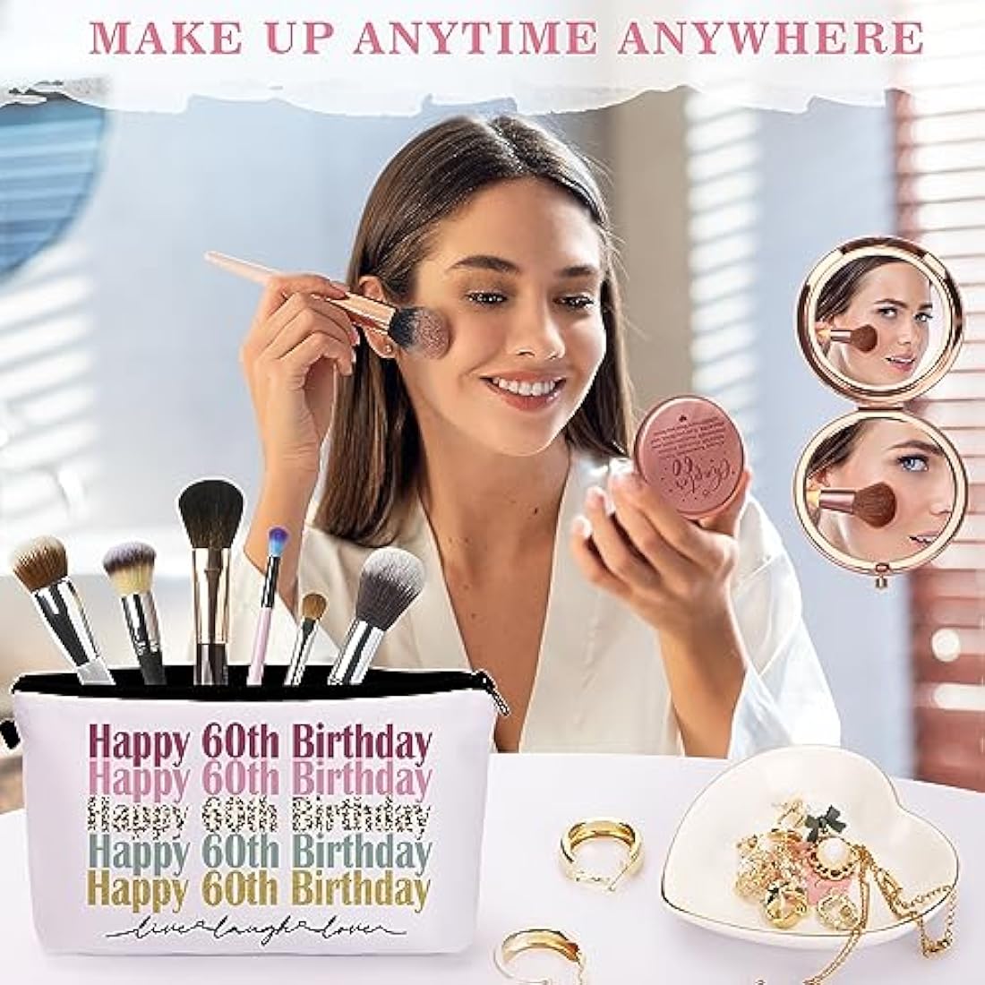 60th Birthday Gifts for Women, Happy 60th Birthday Hamper for Her, 60 Year Old Lady Gifts, Birth-Day Pamper Box for Mum Grandma Best Friend Sister Turning 60, Personalised 60 th Birthdays Present