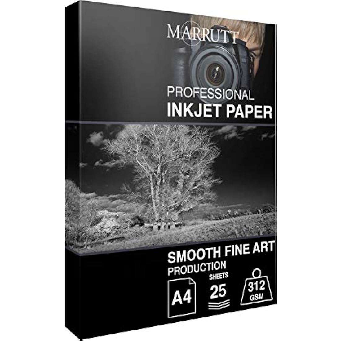 Marrutt 312gsm Smooth Fine Art Production Inkjet Photo Paper - A4, 25 Sheets