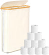 Extra Large 52L Toilet Roll Storage, Bathroom Storage Box Holder Stand with Lid for 24-32 Rolls, Multifunctional Toilet Paper Basket with Handle