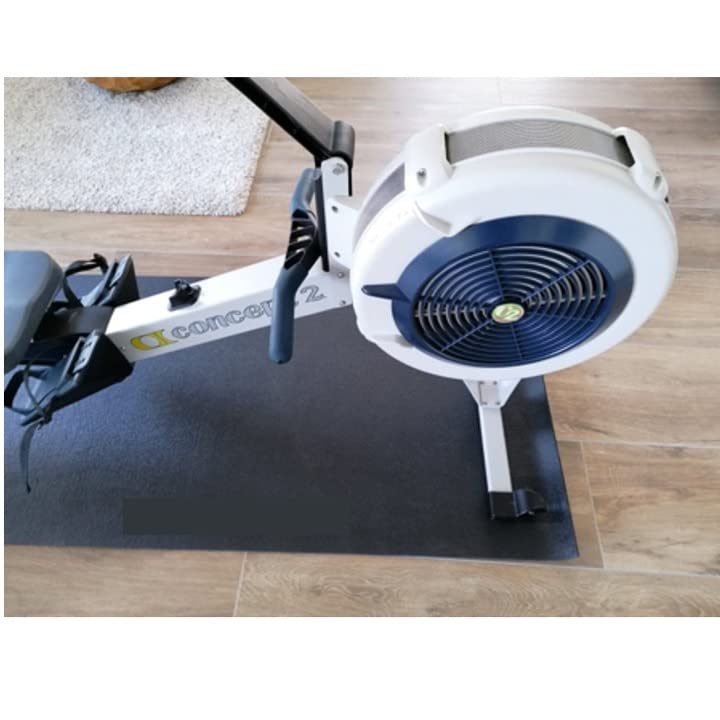 MAUMI Black Rubber Mat for Concept 2 WaterRower Rowing Machine (Full Mat 250cm x 70cm)
