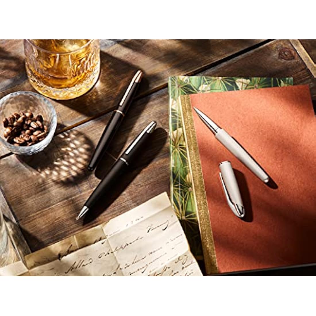 Colibri Equinox Twist ballpoint Pen-Brushed Black Steel and Chrome Finish Luxury Pen-sleek Branded Spring Clip-Comes In A Nice Gift Box-Gift for Men and Women