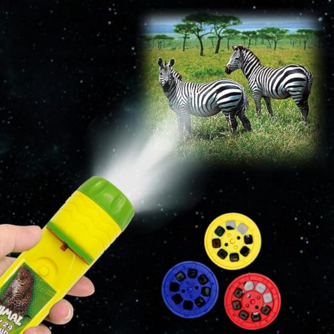 Pup Go Torch and Projector Toy for Kids Ages 3 4 5 6 7 8, 2 in 1 Dinosaur & Animal, 6 Discs and 48 Images, Educational Learning Toys Bedtime Night Light For Boys Girls Children(Dino+Animal)