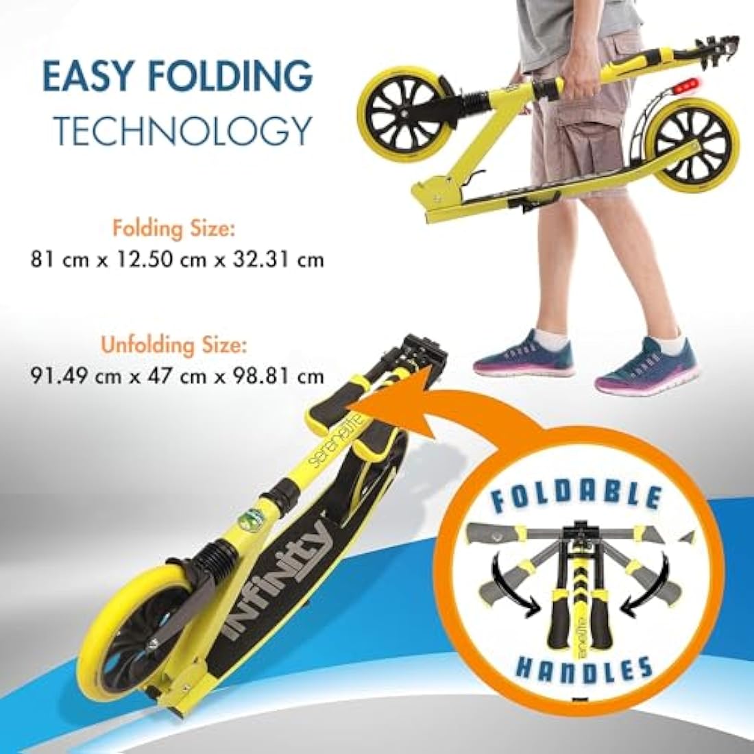 SereneLife, Kick Scooters, Scooter, Kids Scooters, Scooter for Kids Ages 8-12, Girls Scooter, Boys Scooter, Stunt Scooters for Teenagers 11-15, Folding Kick Scooter, Adult Scooters with Big Wheels