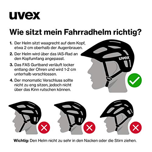 uvex i-vo cc - Lightweight All-Round Bike Helmet for Men & Women - Individual Fit - Upgradeable with an LED Light - Red Black - 52-57 cm