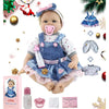 ZIYIUI Realistic Baby Doll With Accessories 22-Inch Handmade Reborn Baby Dolls 55cm Reborn Dolls Girl Boys & Girls Toy Gift Lifelike Baby Doll Soft Silicone Vinyl Cotton Material, Ages 3+