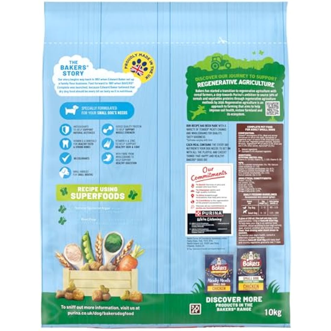 Bakers Small Dog Dry Dog Food Beef & Veg 10kg