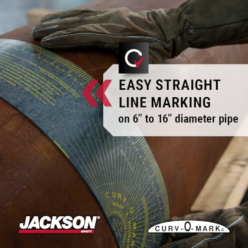 JACKSON SAFETY CURV-O-MARK Wrap-A-Round Welding/Pipefitting Lay Out Ruler Tool - Extra-Large (Length: 9'), Grey - 179gg, J1870 - High Temperature Applications