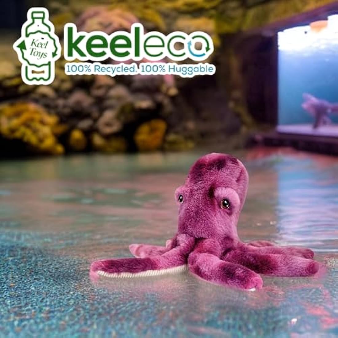 Deluxe Paws Plush Cuddly Soft Eco Toys 100% Recycled (Octopus)