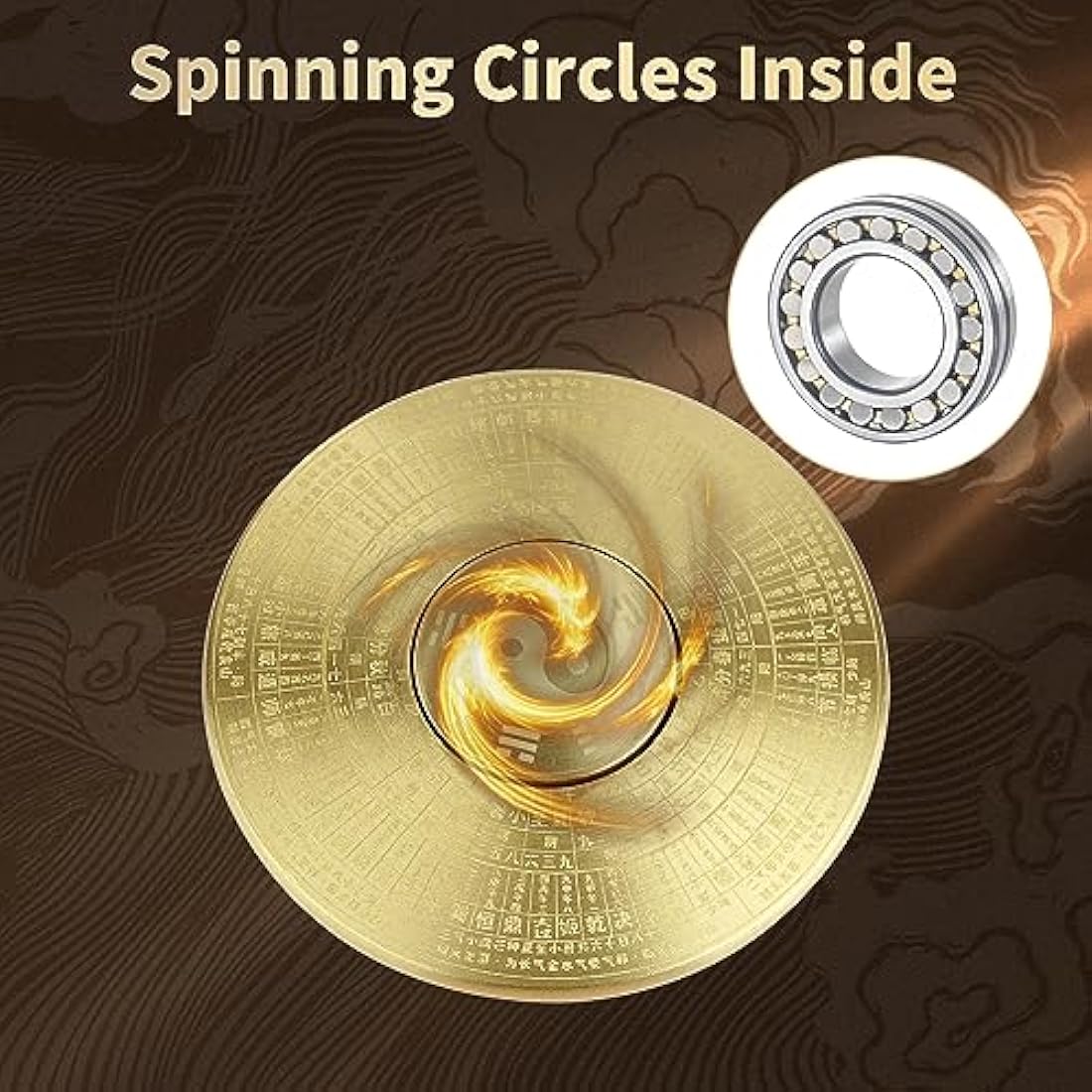 Vofolen Fidget Spinner Stainless Steel Metal Bearing High Speed 3-6 Min Spins Hand Spinner Stress Relief Toys EDC ADHD Anxiety Finger Fidget Toys for Kids Adults