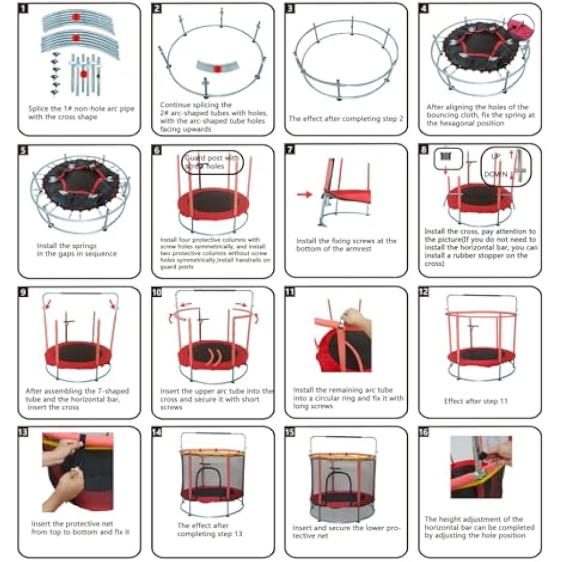 Trampoline for Kids, Adjustable Baby Toddler Trampoline