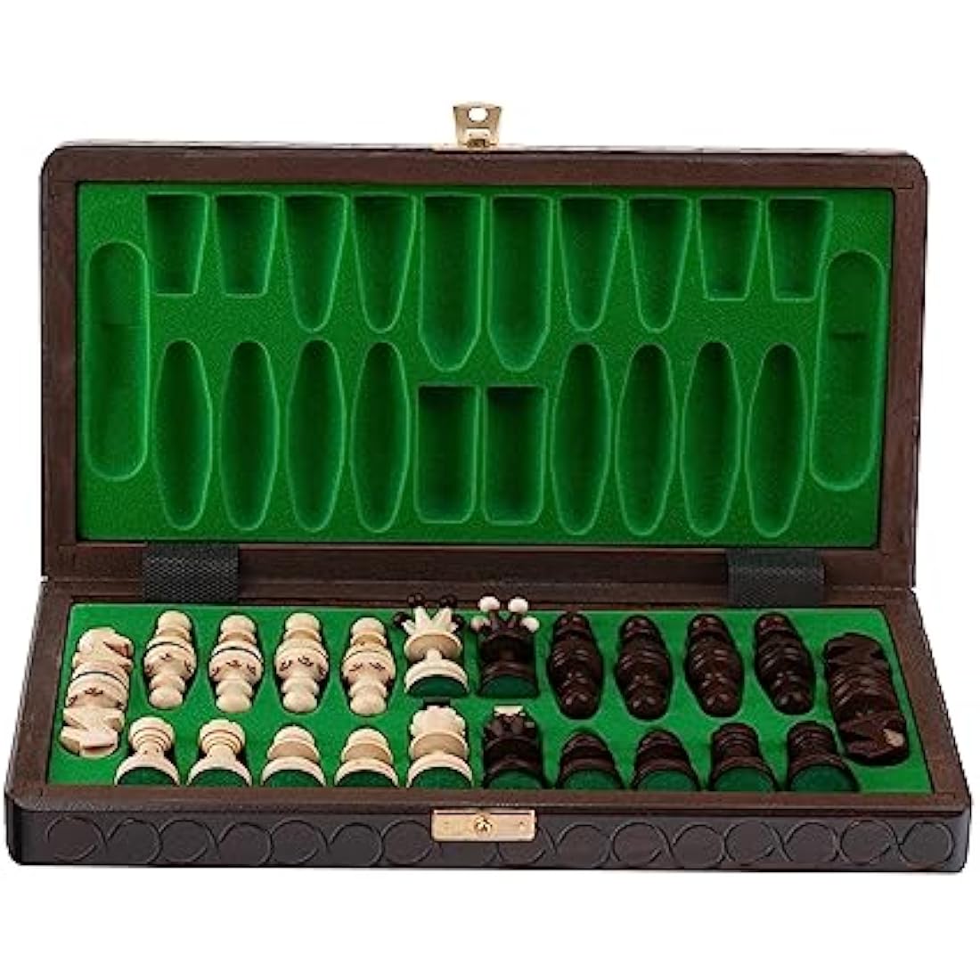 Master of Chess Wooden Chess Set with Pieces 35 cm / 14 in - Handcrafted Foldable and Small Chess Board Game for Adults and Kids