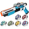 OBEST Battling Tops Gyro Burst Evolution with Engine Launcher & 6 pcs Spinning Tops for Kids Children (Blue)