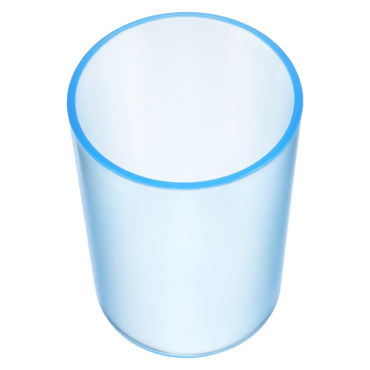 Cabilock Transparent Toothbrush Cup 3 Inch Clear Bathroom Tumbler for Kids Mouthwash and Daily Brushing with Smooth Edges