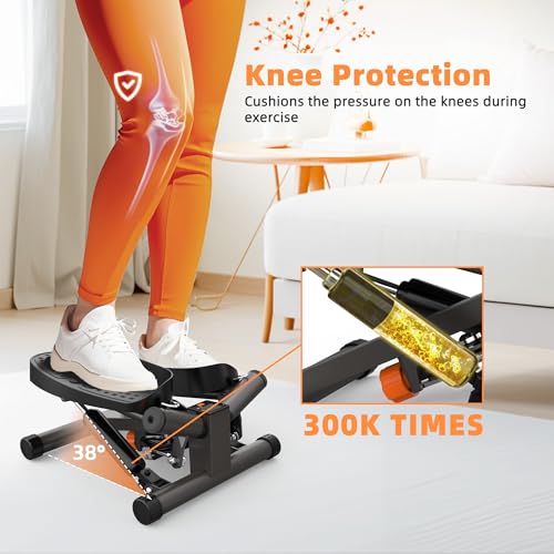 Niceday Twist Steppers for Exercise Workout, Mini Stepper with Resistance Bands, Stepper Machine for Home, Step Machine Exerciser with LCD Monitor,