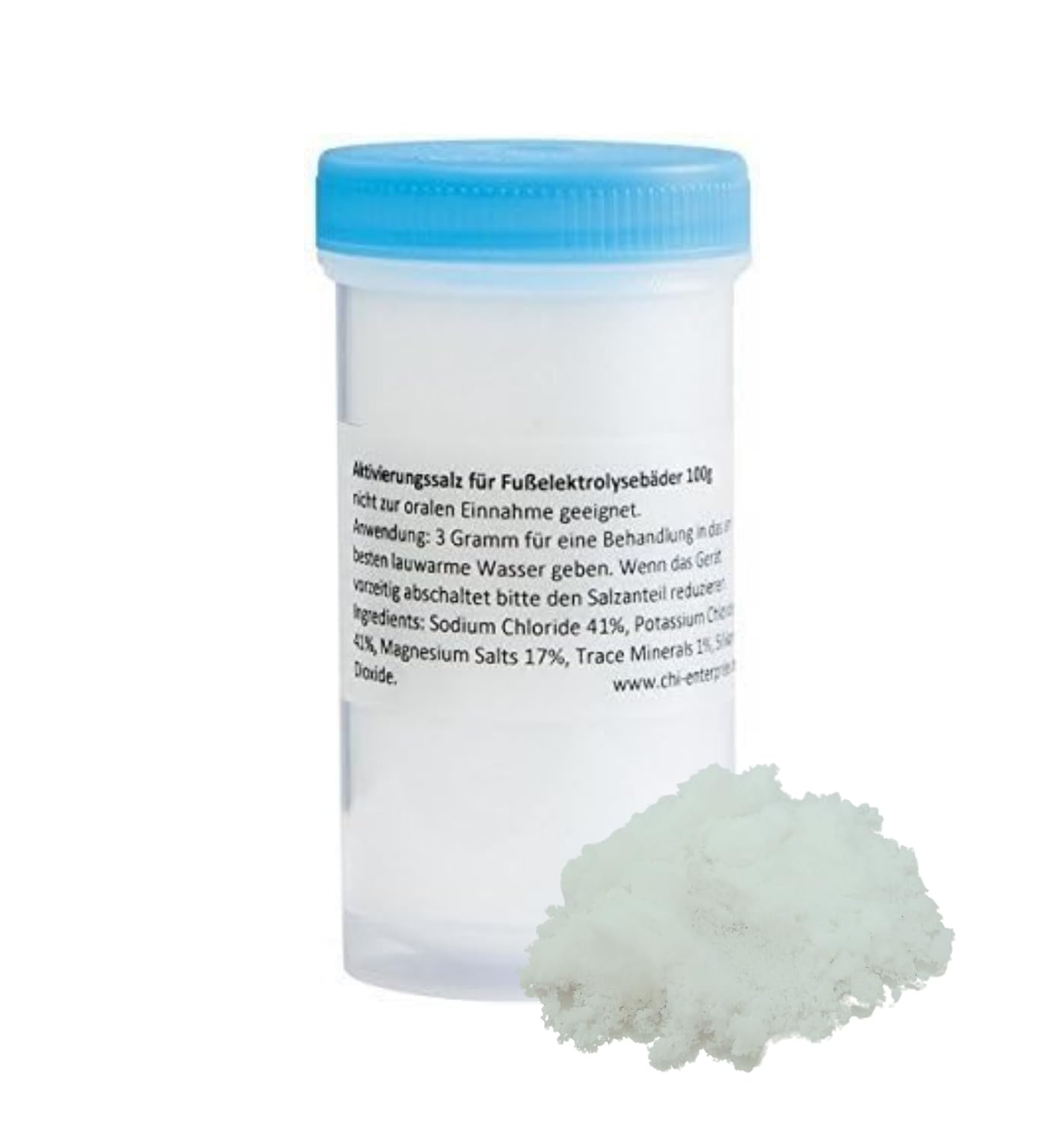 Activating Salt for Electrolysis Foot Spa Baths, Reduced Sodium, Enriched with Potassium & Magnesium, Gentle Formulation, 100g ? for Bioenergiser