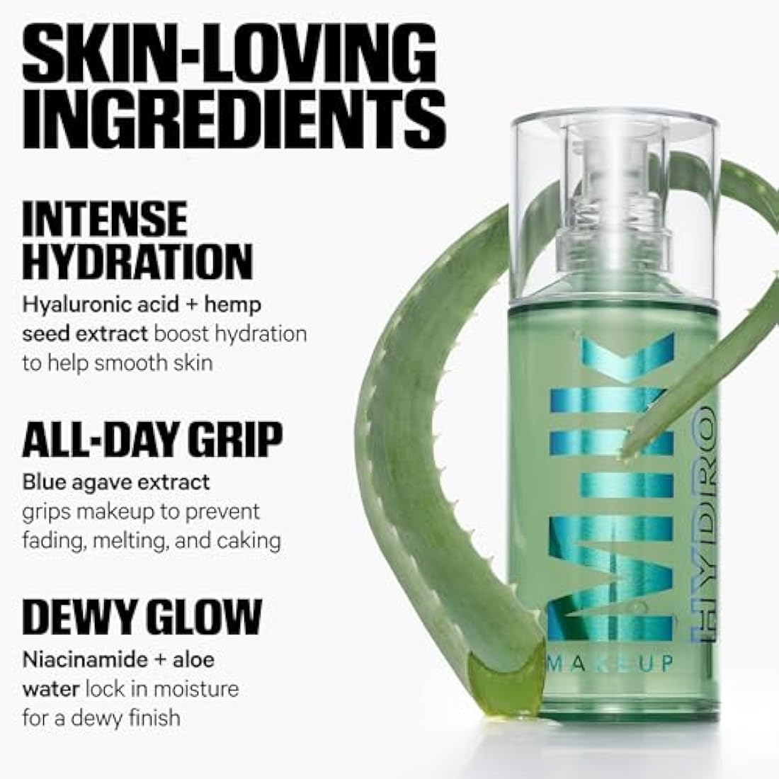 Milk Makeup Hydro Grip Primer - 5.28 fl oz - Hydrates & Grips Makeup for Up to 12 Hours - Prevents Caking - All Skin Types - Fragrance Free - Vegan, Cruelty Free