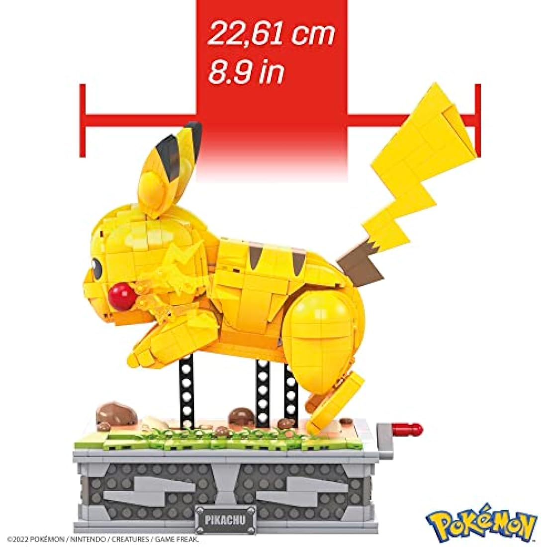 MEGA Pokémon Action Figure, Motion Pikachu Pokemon, Building Toys for Kids and Adults, Collectible Character Model with 1095 Movable Pieces, Toy for Ages 12 and Up, HGC2