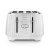 De'Longhi Ballerina Toaster, 4 Slot Toaster, Reheat, 5 Browning Settings, Defrost and Cancel Functions, Pull Crumb Tray, CTD4003.W, 1800W, UK PLUG,