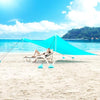 Beach canopy Sun Shelter UV Protection UPF50+, Portable Beach Awning Sun Protection with 2 Poles 3mx3m, Large Sun Tent for Family Beach Camping Garden Terrace Balcony