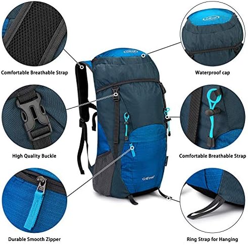 G4Free 40L Rucksack Foldable Hiking Backpack Ultra Lightweight Camping Daypack