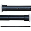 Extendable Shower Curtain Rod No Drilling Telescopic Curtain Poles Wardrobe Clothes Rail Carbon Steel 360-410CM Black Adjustable Spring Tension Rod