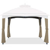 ABCCANOPY Replacement Corner Curtains for Lowe's Allen Roth 10X12 Gazebo #GF-12S004B-1 (Khaki)