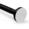 Foeska Shower Curtain Rod Extendable 120-215cm/47-82inch, Non-Slip, Never Rust, Tension Curtain Rod, No Drilling,304 Stainless Steel, Never
