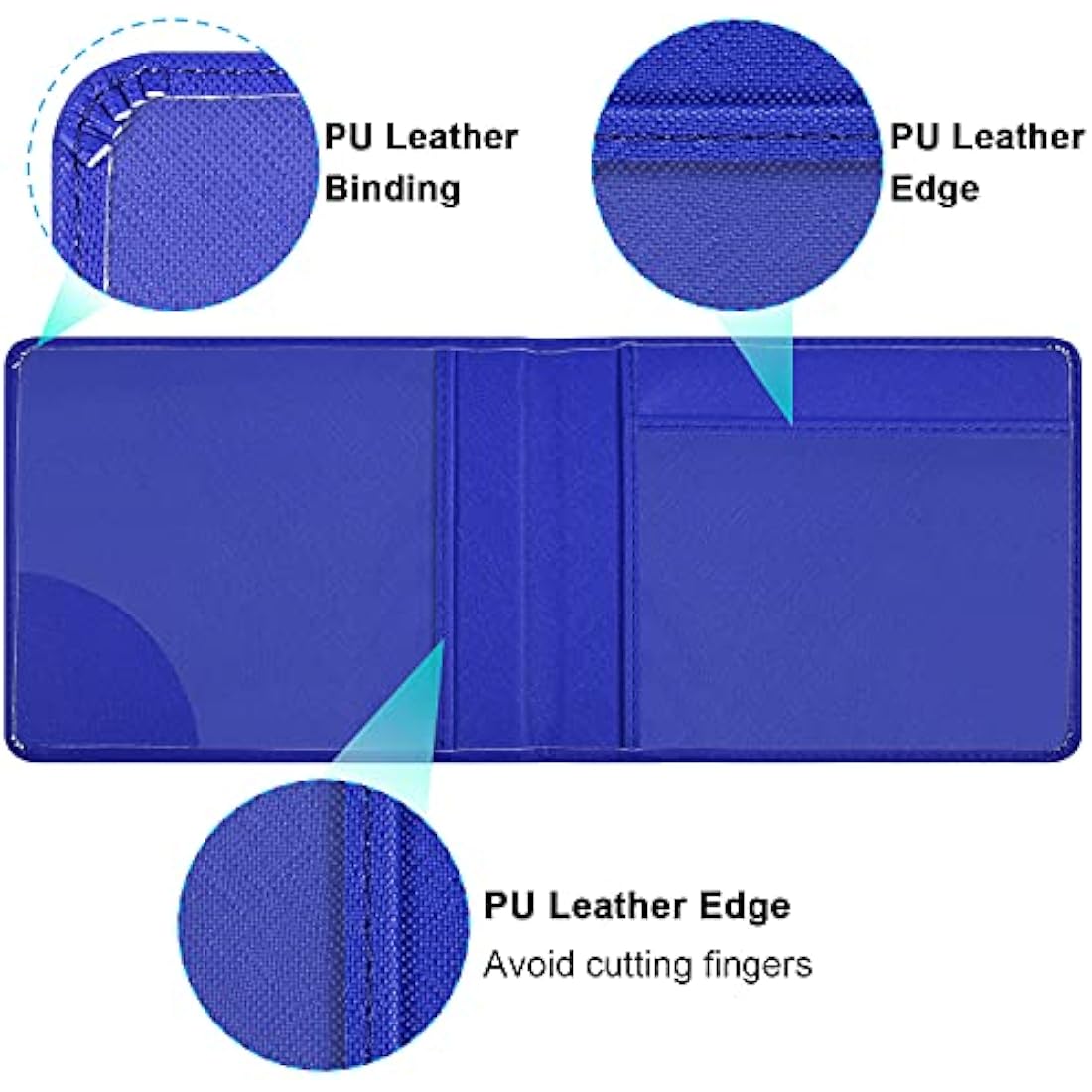 Wisdompro PU Leather Disabled Blue Badge and Timer Holder, Blue Badge Holder, Disabled Badge Holder Wallet for Car Disability Parking Badge Cover Holder Hologram Safe - Royal Blue