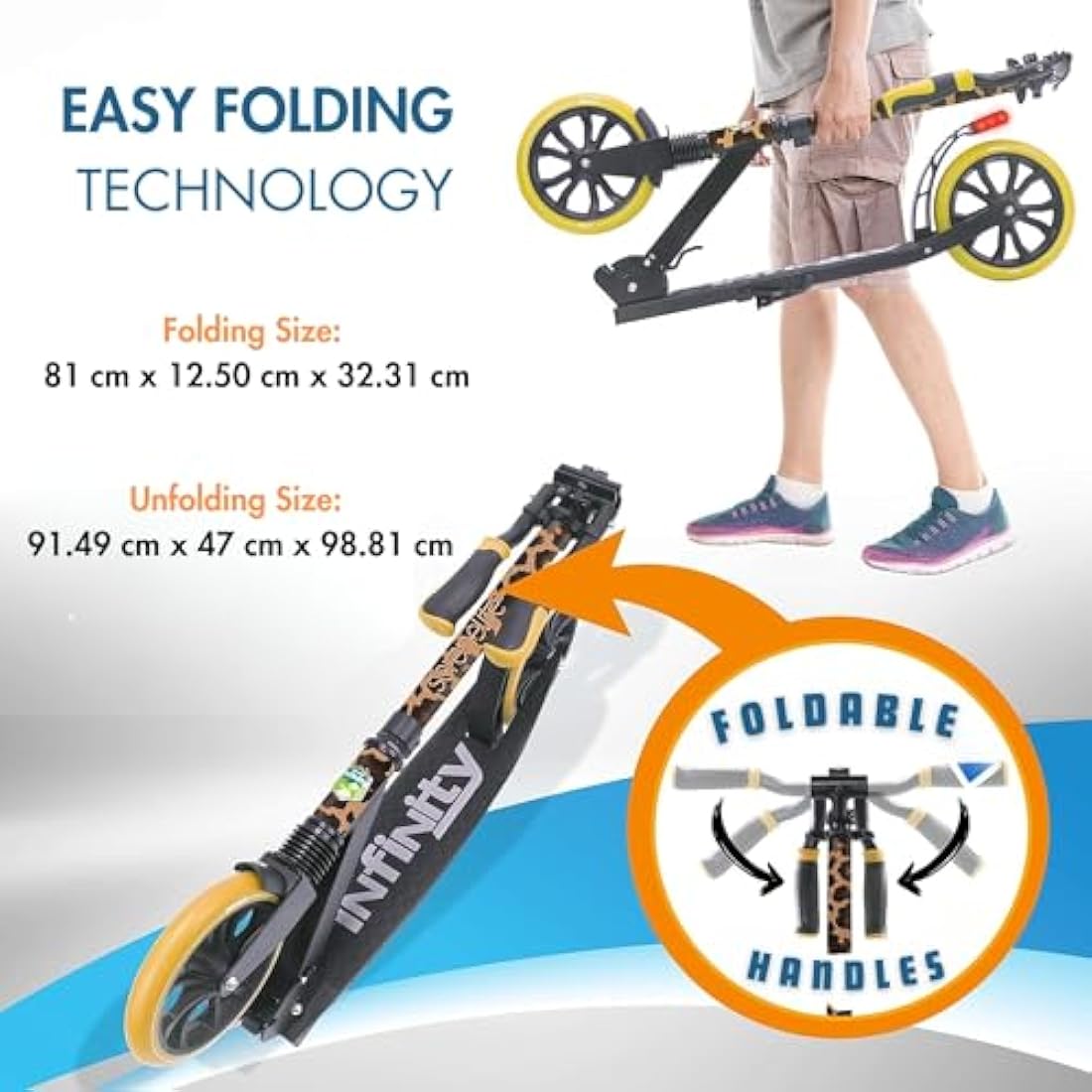 SereneLife, Kick Scooters, Scooter, Kids Scooters, Scooter for Kids Ages 8-12, Girls Scooter, Boys Scooter, Stunt Scooters for Teenagers 11-15, Folding Kick Scooter, Adult Scooters with Big Wheels