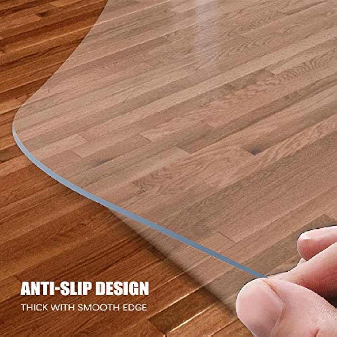 Kuyal Clear Chair mat for Hard Floors 75 x 120 cm (2.5' x 4') Transparent Floor Mats Wood/Tile Protection Mat for Office & Home