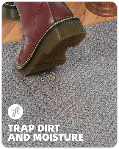 COLOR&GEOMETRY Door Matts Indoor 61 x 92 cm, Thin Indoor Door Mats Non Slip, Absorbent Dirt Trapper Doormat, Outdoor Mats for Front Door, Washable