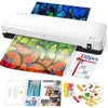 A3 Laminator, 13 inches Laminating Machine with 30 Laminating Pouches for A3 A4 A5 A6, Cold and Thermal Laminator Machine for Office Home School Use