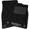 Car Mats FOR Vauxhall Astra MK6 (J) 2010-2015 Black Carpet - Black Ribbed Trim - Black Rectangle Heel Pad [SAPP-1234]