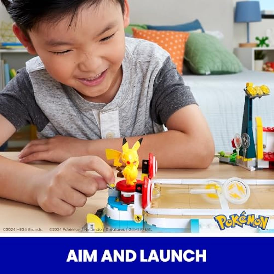 MEGA Pokémon Building Toys Set Training Stadium with 1101 Pieces, 5 Poseable Characters and Battle Play, for Kids, HWR82